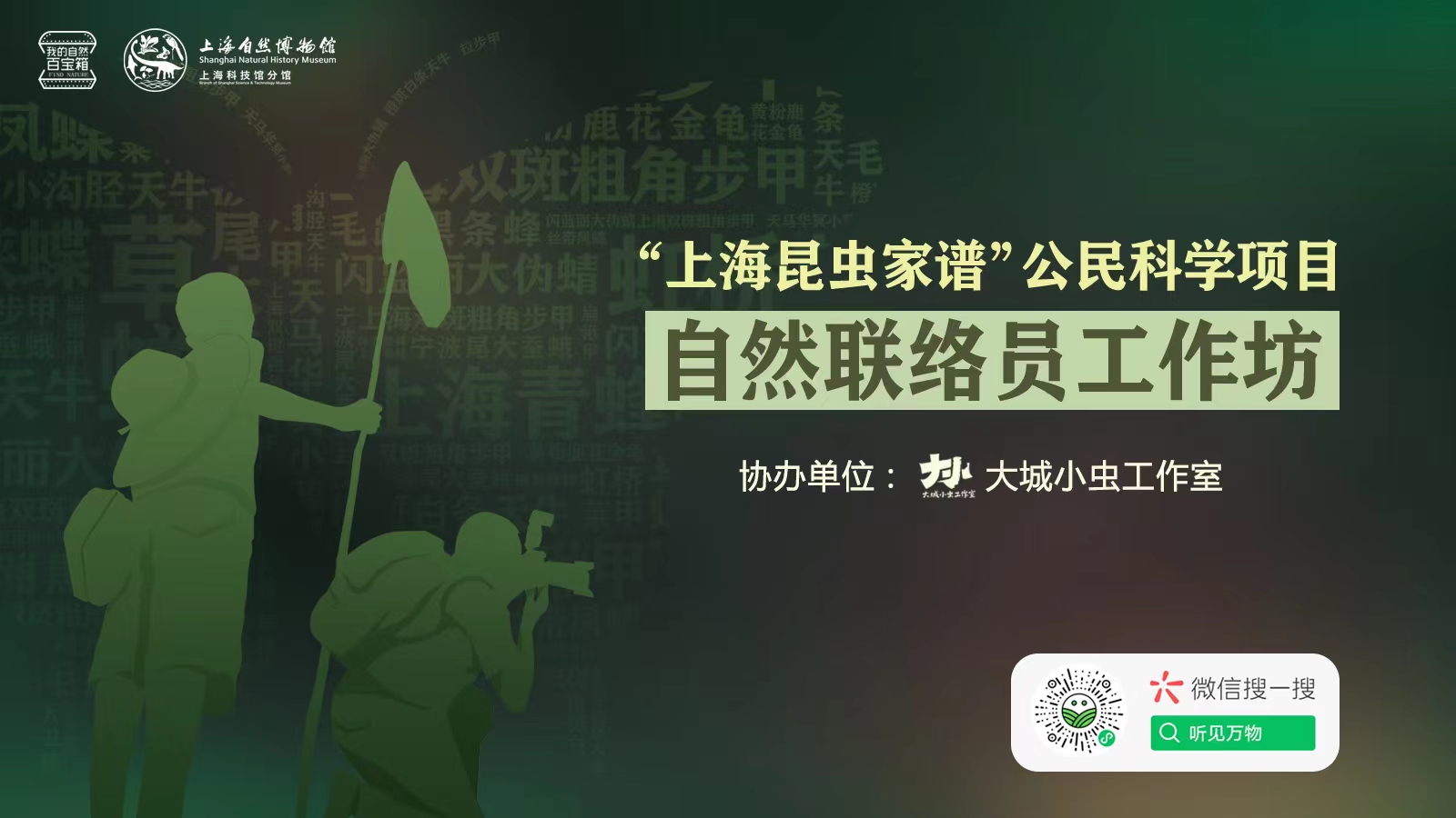 “上海昆虫家谱”2023首期自然联络员工作坊举办